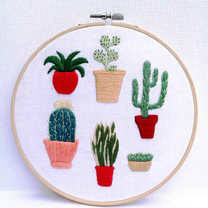 Бамбуковые круговые крестовые швейные рамки 7