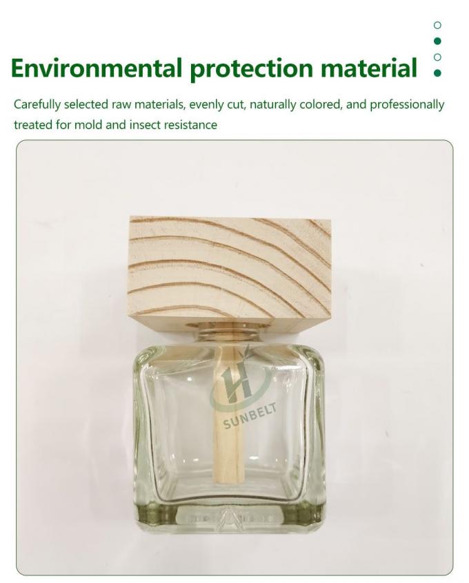 Цилиндр/квадратная пустая бутылка для диффузии эфирного масла из тростника с деревянной шариковой палкой 1