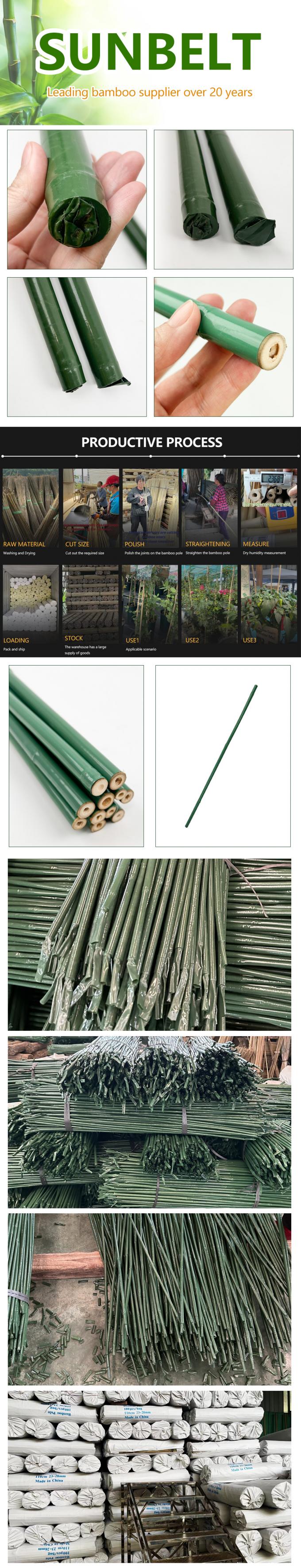 Покрытый атмосферостойким пластиком бамбуковый колышек для сада/использования на открытом воздухе 0