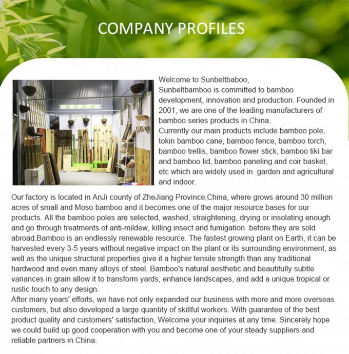 Покрытый атмосферостойким пластиком бамбуковый колышек для сада/использования на открытом воздухе 1