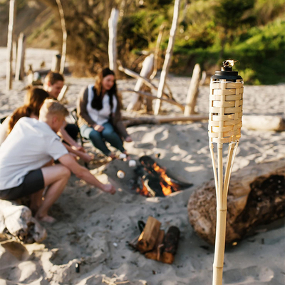 Водоустойчивые естественные бамбуковые факелы Tiki ротанга факела для лужайки сада двора патио