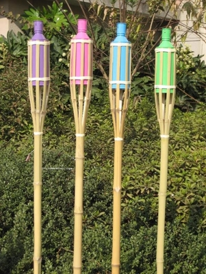 Факел Tiki сада двора на открытом воздухе бамбуковый с Refillable банкой масла замены