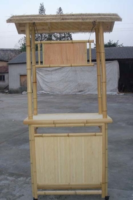Адвокатура 220x160cm Tiki партии Cabana бамбуковая тропическая с нижними табуретками полки шкафа