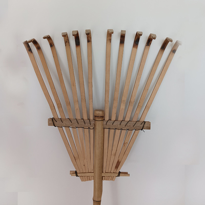 Борона 9 граблей сада Eco бамбуковой грабл зубца 120cm Handmade дружелюбная