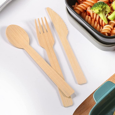 Нож набора Tableware дружественного к Эко сырья бамбука столового прибора устранимый развлетвляет ложки