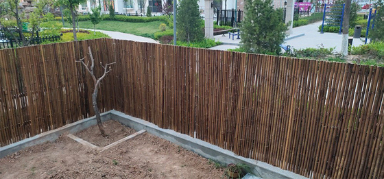 Загородка питомника 2x1.8m декоративная бамбуковая с ограждать науглероживанный рамкой бамбуковый