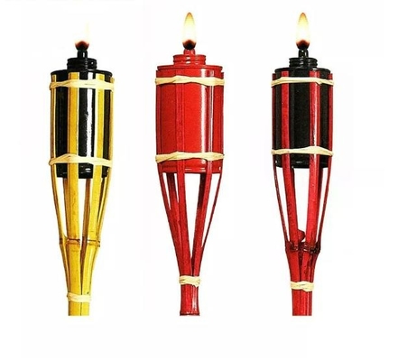 Факел Tiki сада двора на открытом воздухе бамбуковый с Refillable банкой масла замены