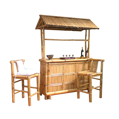 Адвокатура Суда Адвокатуры 220x160cm Tiki бамбуковая с водоустойчивыми стульями крыши на открытом воздухе