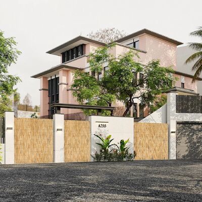 Натуральный тростниковый забор, тростниковая ширма, экологически чистая для сада, балкона, улицы, заднего двора, рулоны для декора забора - 1*3 м